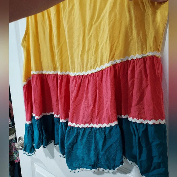 Lane Bryant Multi-Color Classic Halter-Neck Tiered Tank in Size 20 - Picture 7 of 11